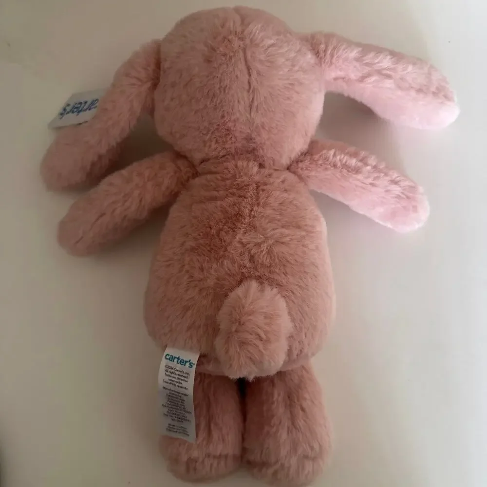 Carter's Pink Plush Soft Floppy Ear Bunny Rabbit Stuffed Animal New